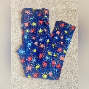 LuLaRoe TC Leggings NWOT 4th of July Independence Day Holiday Fireworks